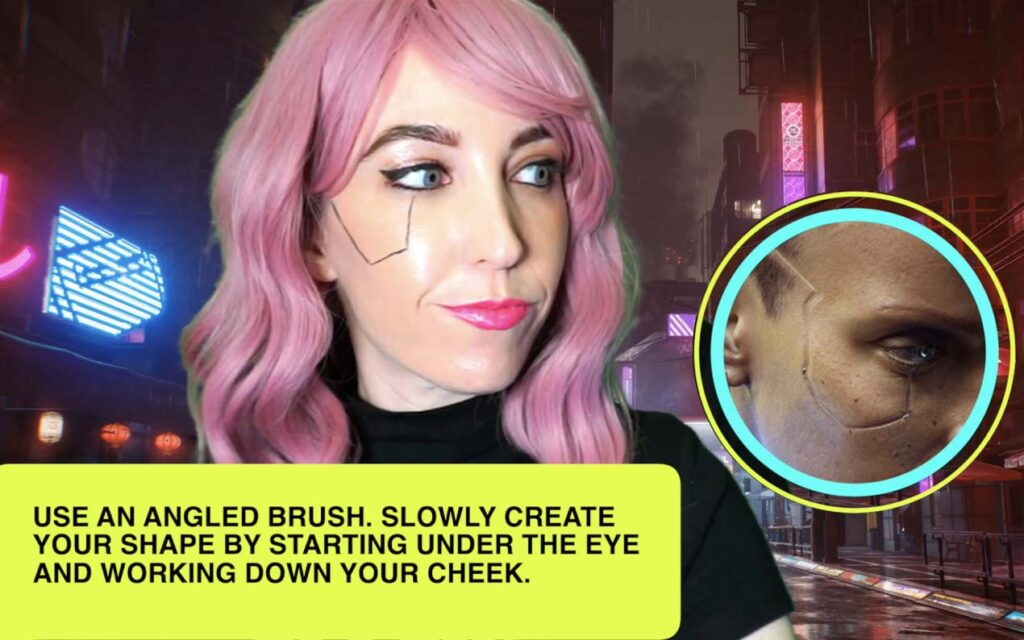 Cyberpunk makeup tutorial DIY