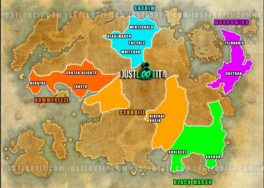 Possible future Chapter expansion locations for ESO